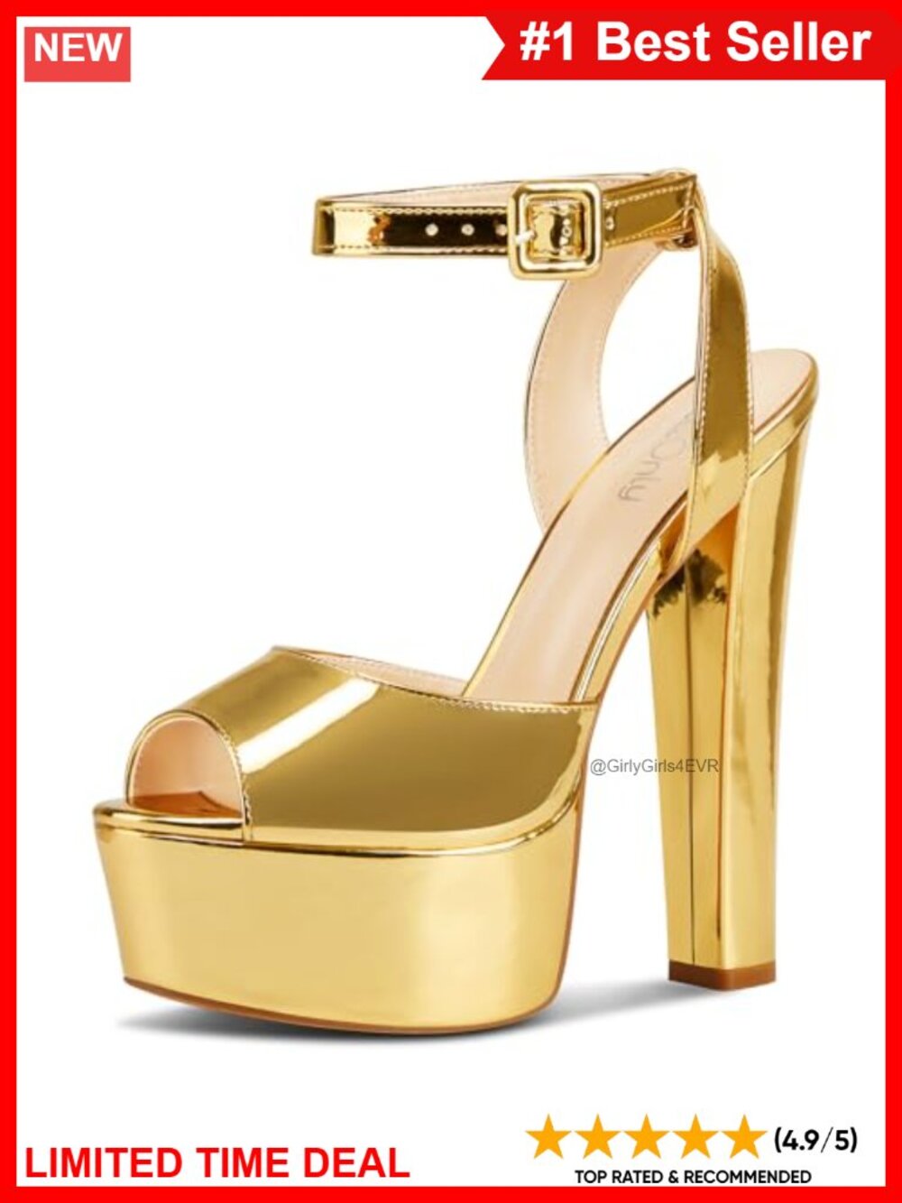 Platform Peep Toe Ankle Strap Block Heel Sandals Formal Dress Shoes